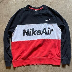 Nike Air Men's Crewneck Sweater - Black, White, Red